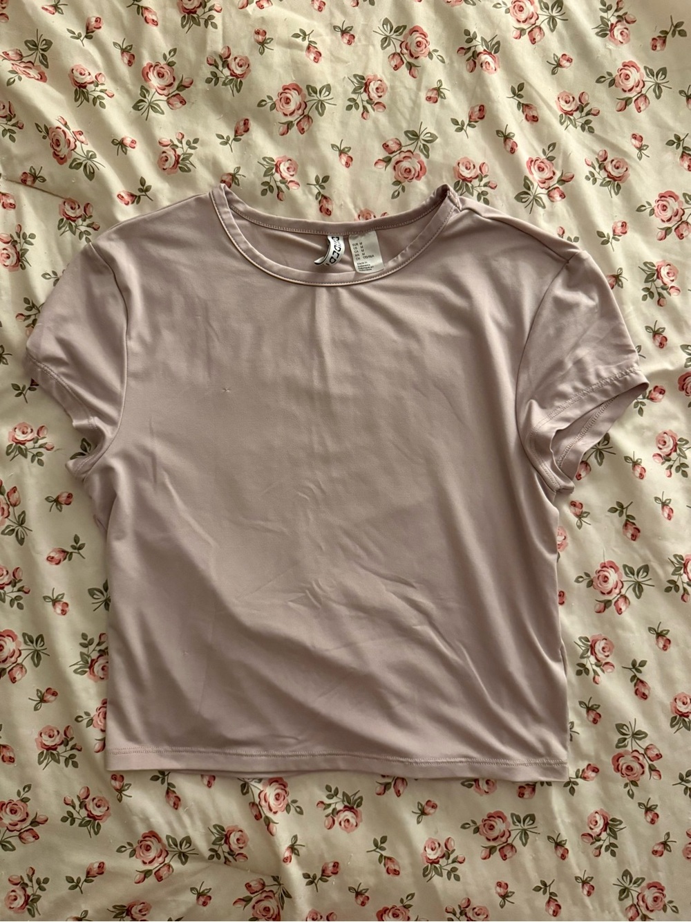 Women’s Crewneck Short Sleeve Top - Light Mauve